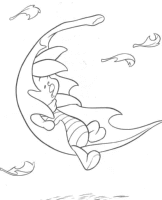 A coloring page of winnie the pooh - piglet